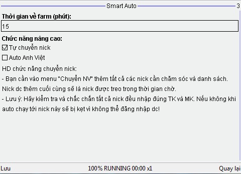 (Cập nhật) Hack AvatarQ 250 V8.3  Smart Farm Multi Account tự động chuyển nhiều nick